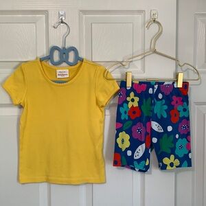 Hanna Andersson BASIC brights Pima Shirt & HA Biker Shorts